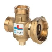 термостатический смесительный клапан stout g 1"м-g 1"1/2f-g 1"m 60°с