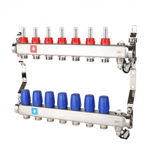 коллектор mvi с расходомерами 9 выходов с воздухоотводчиками