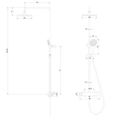 душевая система lemark bronx lm3770bl черный