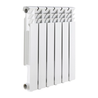 алюминиевый радиатор rommer optima 500 8 секций белого цвета