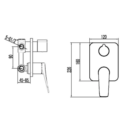 смеситель для встраиваемых систем lemark bronx lm3728bl черный