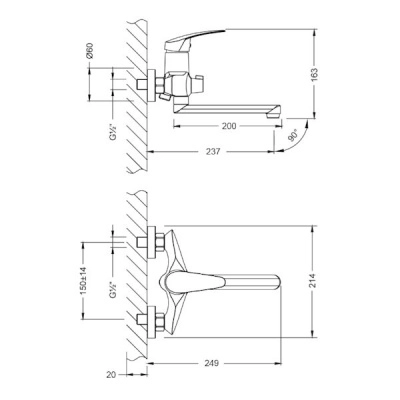 смеситель для ванны lemark linara lm0417c хром