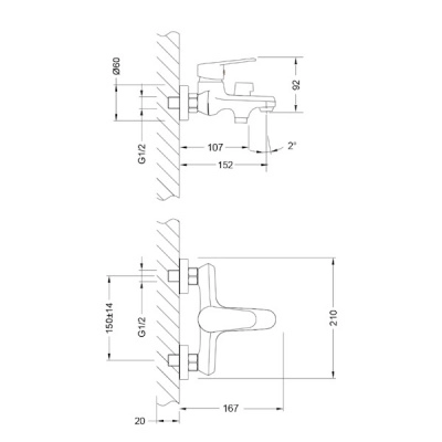 смеситель для ванны lemark point lm0314c хром