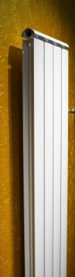 алюминиевый радиатор silver 1800 6 секций, нижнее подлючение белого цвета