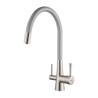 Смеситель с подключением к фильтру Lemark COMFORT LM3075BN-Silver никель/серебро