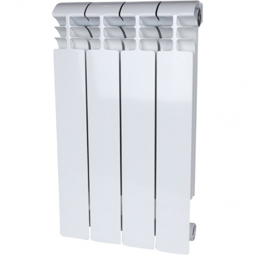 алюминиевый радиатор stout vega 500 4 секции белого цвета