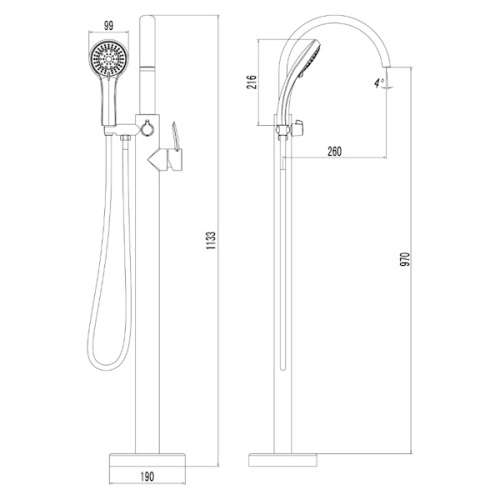 смеситель напольный lemark atlantiss lm3244c хром фото 3