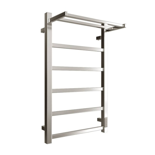 полотенцесушитель stout электрический jazz quadro 80*50 полированный с полкой фото 2