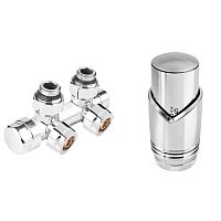 комплект термостатический интегрированный угловой 1/2" хром в блистере vivaldo