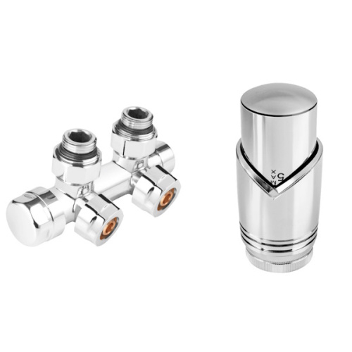 комплект термостатический интегрированный угловой 1/2" хром в блистере vivaldo