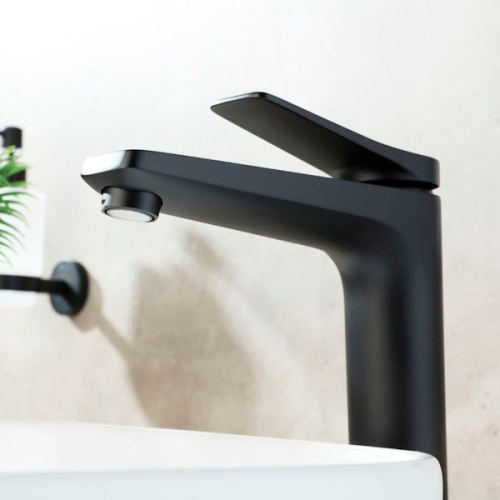 смеситель высокий для накладной раковины lemark bronx lm3709bl черный фото 4