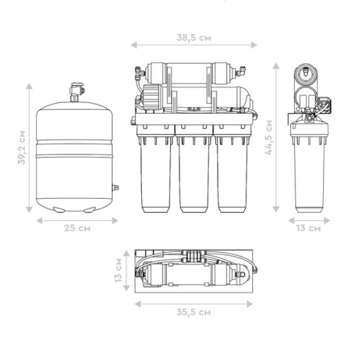 Фильтр с обратным осмосом Барьер ПРОФИ ОСМО 100 фото 3 фильтр с обратным осмосом барьер профи осмо 100 фото 3
