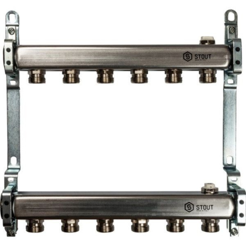 коллектор stout нержавейка радиаторный 2 выхода