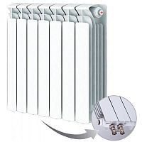 радиатор биметаллический rifar base ventil 500 13 секций нижнее правое подключение