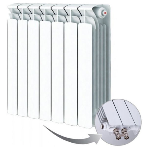 радиатор биметаллический rifar base ventil 500 13 секций нижнее правое подключение