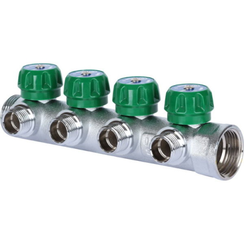 Коллектор регулирующий STOUT 1" 4 отвода 1/2" плоское уплотнение коллектор регулирующий stout 1" 4 отвода 1/2" плоское уплотнение