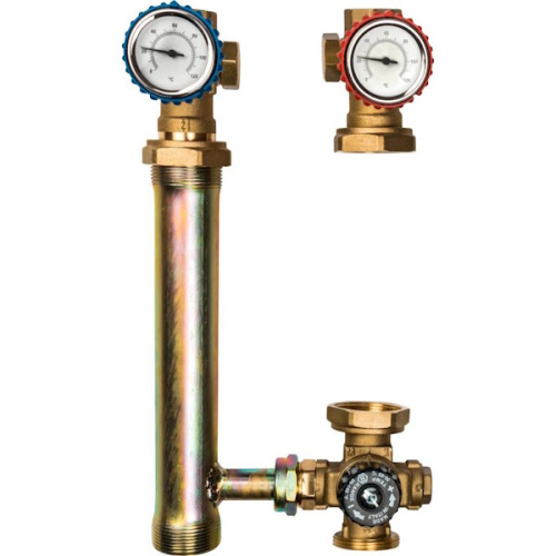 насосная группа stout с термостатическим смесительным клапаном 1" без насоса фото 3