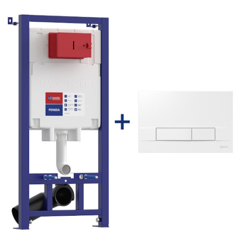 Инсталляция Lemark PENEDA с кнопкой BIT белый глянец инсталляция lemark peneda с кнопкой bit белый глянец