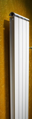 алюминиевый радиатор silver 1800 4 секции, нижнее подлючение белого цвета