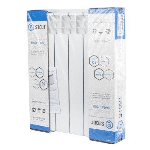 Биметаллический радиатор STOUT Space 500 9 секций нижнее подключение фото 2 биметаллический радиатор stout space 500 9 секций нижнее подключение фото 2