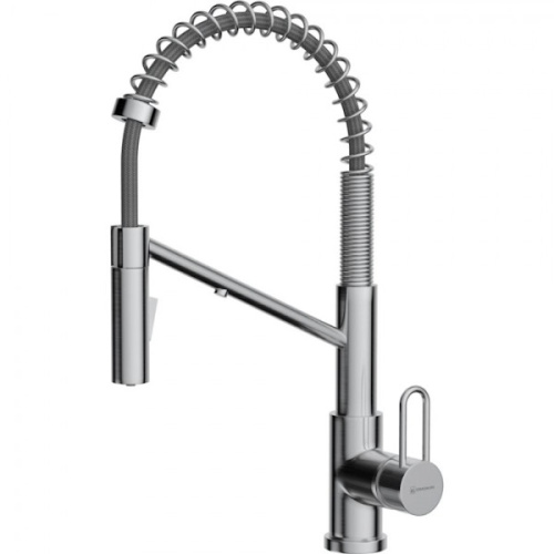  смеситель для кухни omoikiri mikawa 2 plus-sb bn нержавеющая сталь