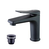 смеситель для раковины lemark bronx lm3706bl черный