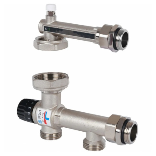 насосно-смесительный узел stout с термостатическим клапаном 20-43°c без насоса