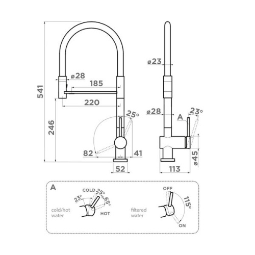 Смеситель для кухни Omoikiri Kanto 2 Plus SB-C-WH хром/белый фото 4 смеситель для кухни omoikiri kanto 2 plus sb-c-wh хром/белый фото 4