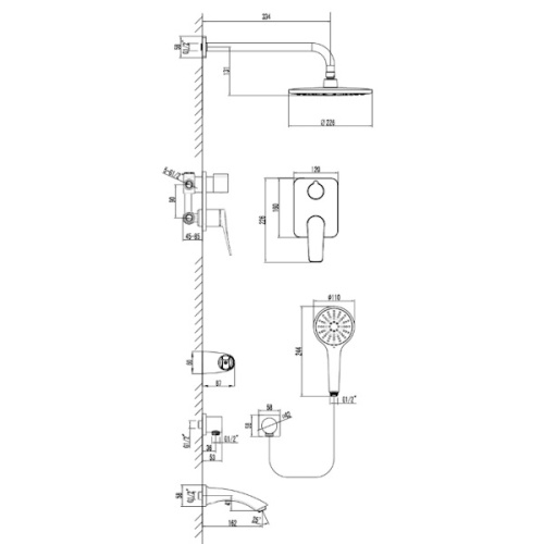 Встраиваемая душевая система Lemark BRONX LM3722GM графит фото 6 встраиваемая душевая система lemark bronx lm3722gm графит фото 6