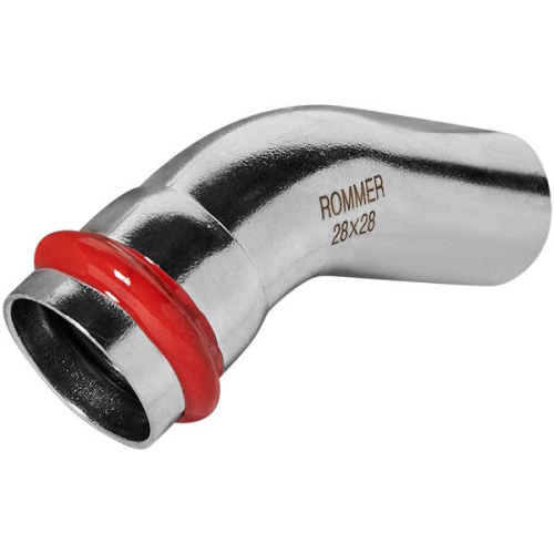 угольник однораструбный 45° впр-нпр rommer 35