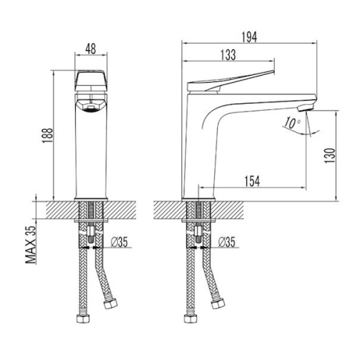 Смеситель для раковины Lemark BRONX LM3737MW белый матовый фото 6 смеситель для раковины lemark bronx lm3737mw белый матовый фото 6