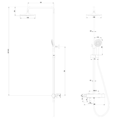 душевая система lemark bronx lm3772gm графит