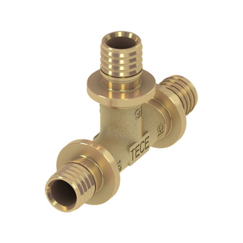 tece тройник 90* редукционный 20 х 20 х 16 латунь