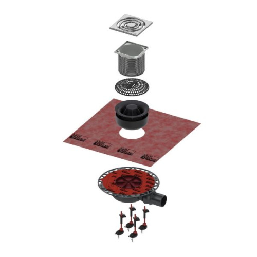 душевой трап tecedainpoint s с сифоном dn 50 и решеткой kdp-s110 фото 3