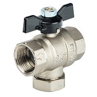 кран шаровой stout с фильтром 1" бабочка