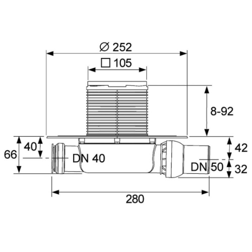 Душевой трап TECEdrainpoint S 110 низкий горизонтальный DN50 фото 2 душевой трап tecedrainpoint s 110 низкий горизонтальный dn50 фото 2