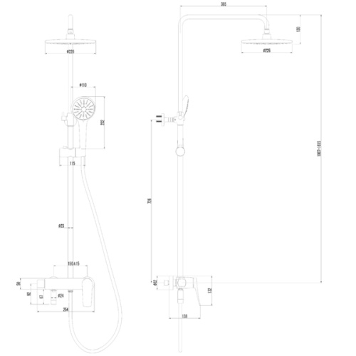 душевая система lemark bronx lm3762bl черный фото 3