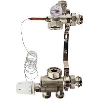 насосно-смесительный узел rommer c термостатической головкой с выносным датчиком, без насоса