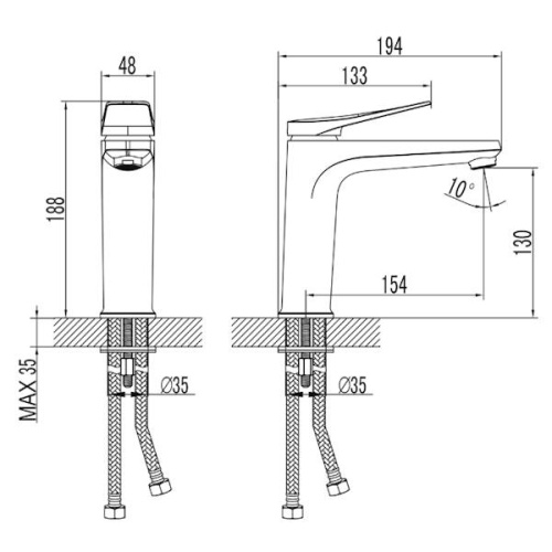 смеситель для раковины lemark bronx lm3737gm графит фото 2