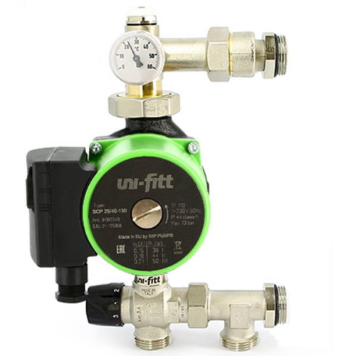 насосно-смесительный узел uni-fitt solomix x 1" с насосом uni-fitt scp 25/60 130