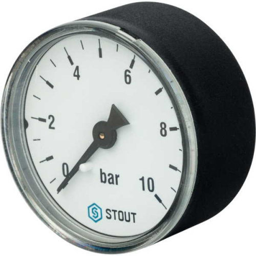 манометр аксиальный stout корпус dn 50 мм 1/4" 0-10 бар