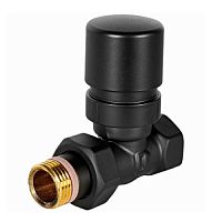 клапан термостатический stout design черный, прямой 1/2