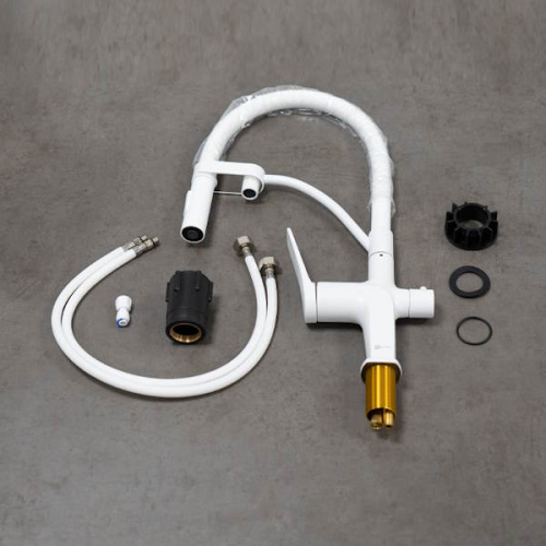 Смеситель для кухни Lemark BRONX LM3761MW белый матовый фото 6 смеситель для кухни lemark bronx lm3761mw белый матовый фото 6