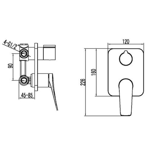 Смеситель для встраиваемых систем Lemark BRONX LM3727BL черный фото 2 смеситель для встраиваемых систем lemark bronx lm3727bl черный фото 2