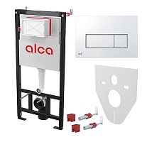 инсталляция для унитаза alcaplast set 4v1 c белой кнопкой m570-0001
