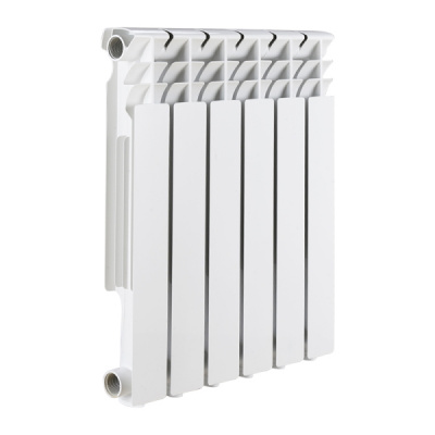 алюминиевый радиатор rommer optima 500 6 секций белого цвета