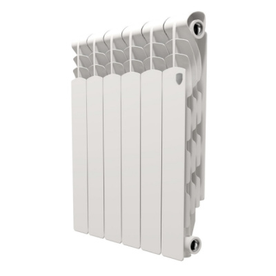 алюминиевый радиатор royal thermo revolution 500 8 секций белого цвета