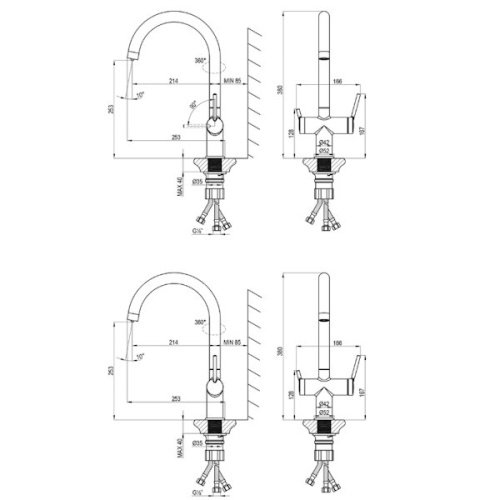 Смеситель с подключением к фильтру Lemark MINIMA LM3861C хром фото 6 смеситель с подключением к фильтру lemark minima lm3861c хром фото 6