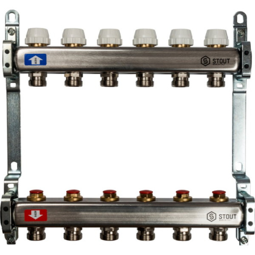 коллектор stout нержавейка без расходомеров 9 выходов