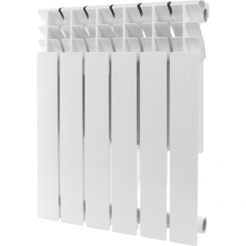 алюминиевый радиатор rommer plus 500 8 секций белого цвета